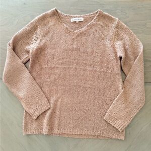 Carol Rose V-Neck Sweater in Dusty Mauve